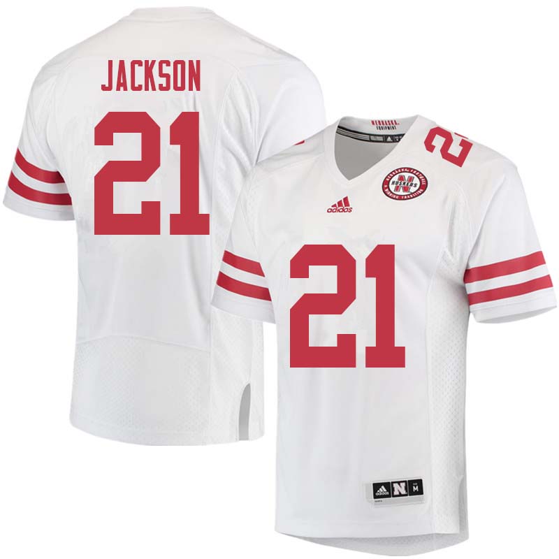 Men #21 Lamar Jackson Nebraska Cornhuskers College Football Jerseys Sale-White